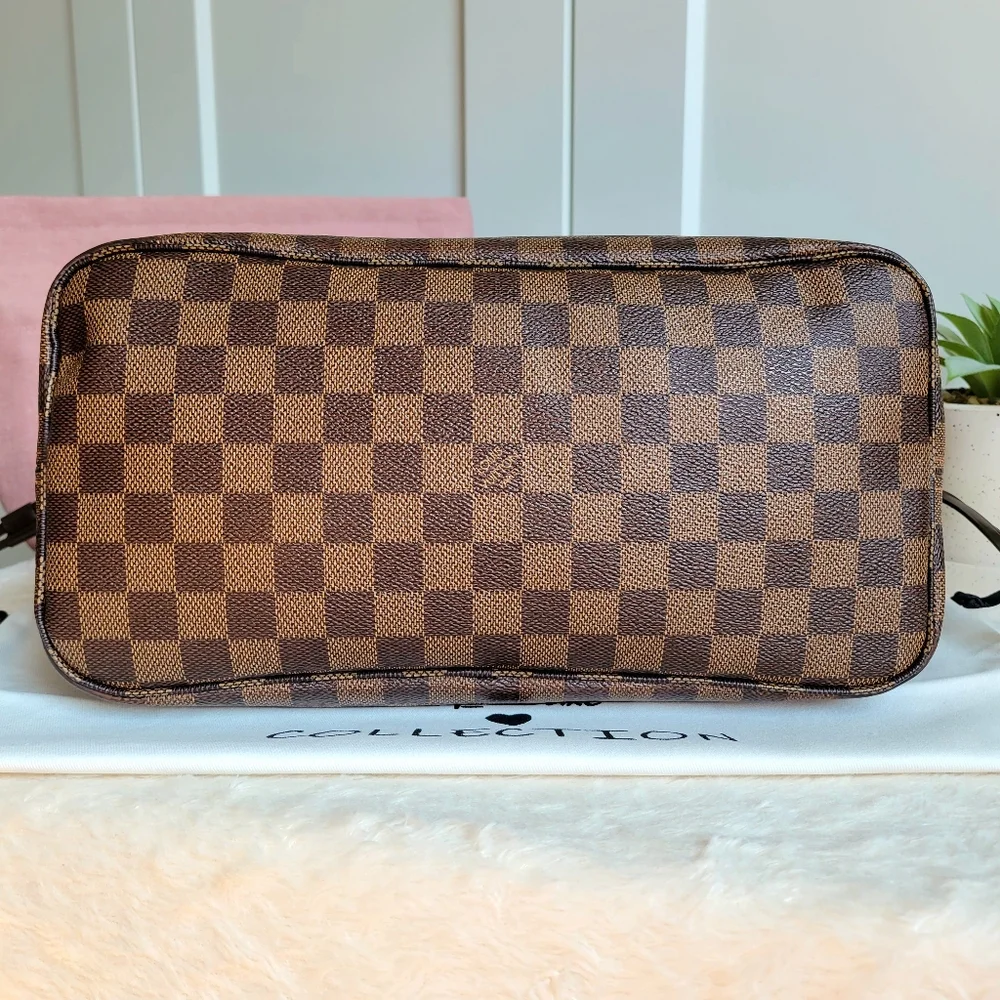 💕Louis Vuitton Tote Bag Neverfull MM Damier Ebene "ROSE Ballerine Interior" - Picture 17 of 17